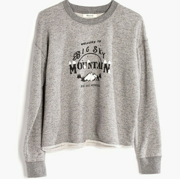 Madewell Sweaters - Madewell Big Sky Mountain Cutoff Sweatshirt Size M